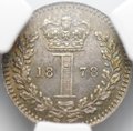 Монета 1 пенни 1878 Maundy PL Великобритания слаб CPRC MS 65