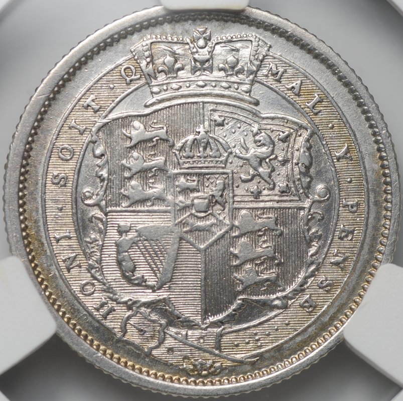 Монета 1 шиллинг 1819 Великобритания слаб CPRC AU 53