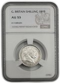 Монета 1 шиллинг 1819 Великобритания слаб CPRC AU 53