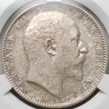 Монета 1 рупия 1906 Калькутта Индия Британская слаб CPRC AU 55