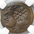Монета Обол 275-245 до н.э. Голова льва Перисад II Пантикапей Боспорское царство Боспор