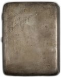 Серебряный портсигар Геологи, СССР 1950-60е, серебро 875 пробы 177 грамм