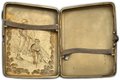Серебряный портсигар Геологи, СССР 1950-60е, серебро 875 пробы 177 грамм