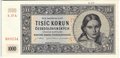 Банкнота 1000 крон 1945 Образец Чехословакия