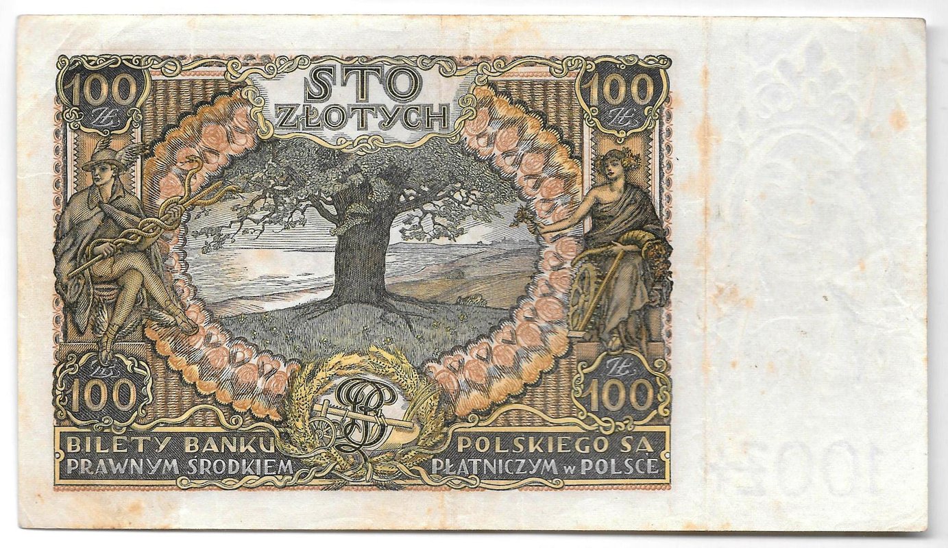 Банкнота 100 злотых 1934 Польша