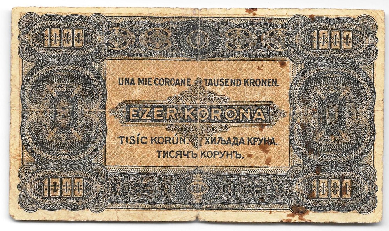 Банкнота 1000 крон 1923 Венгрия