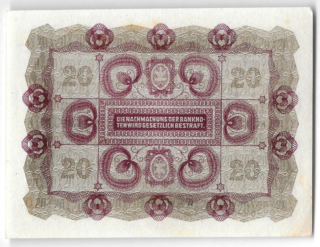 Банкнота 20 крон 1922 Австрия