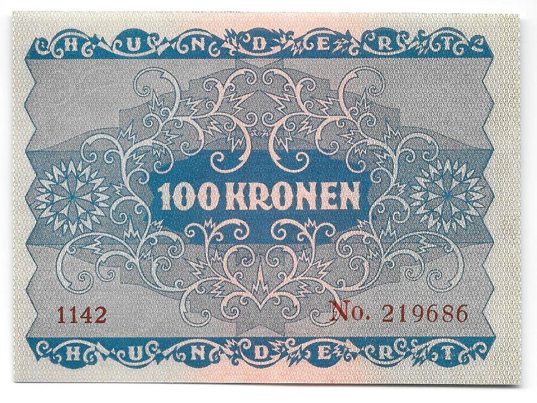 Банкнота 100 крон 1922 Австрия