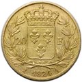 Монета 20 франков 1824 А Франция