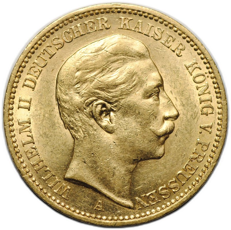 Монета 20 марок 1900 А Пруссия Германия