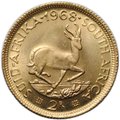 Монета 2 ранда 1968 ЮАР
