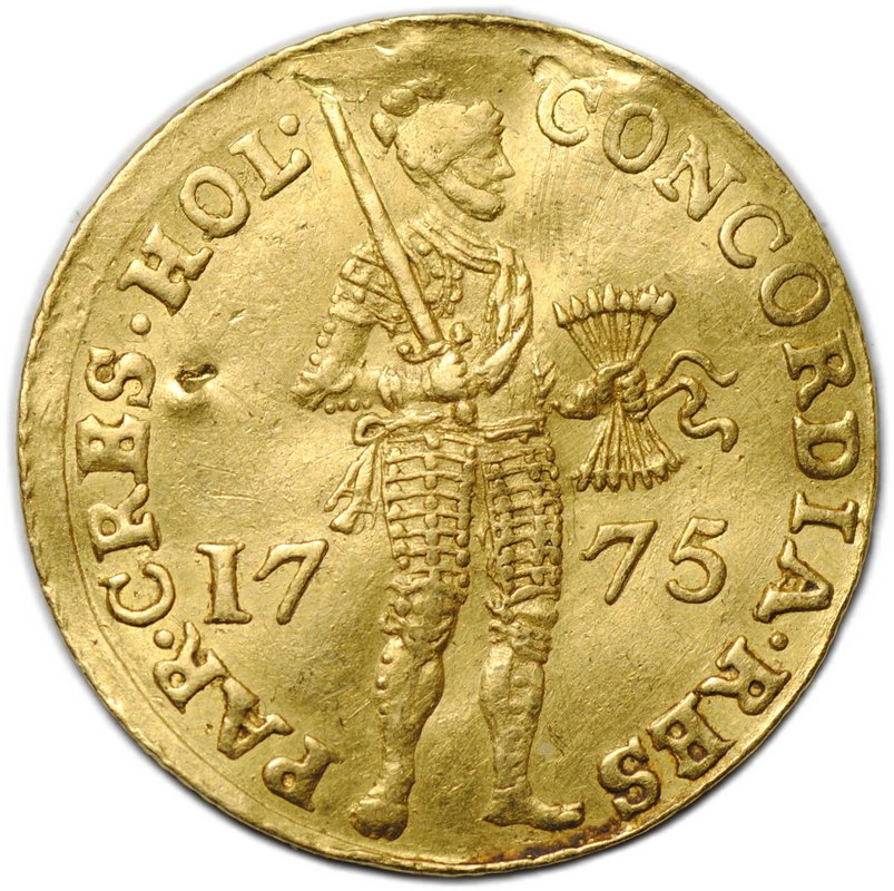 Монета 1 дукат 1775 Голландия Голландская республика