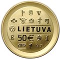 Монета 50 евро 2015 Чеканка в Великом княжестве Литовском Литва