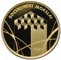 Монета 5 евро 2021 Социальные науки Литва