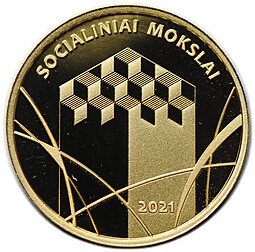 фото для Монета 5 евро 2021 Социальные науки Литва Аверс