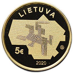фото для Монета 5 евро 2020 Сельскохозяйственные науки Литва Аверс