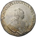 Монета 1 рубль 1744 ММД слаб ННР AU 53