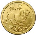 Монета 25 рублей 2005 СПМД Знаки Зодиака Лев (дефект)