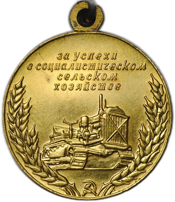 Большая золотая медаль ВСХВ 1955 За успехи Всесоюзная сельскохозяйственная выставка без номера ВДНХ
