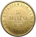 Монета 10 Марок 1878 S Русская Финляндия