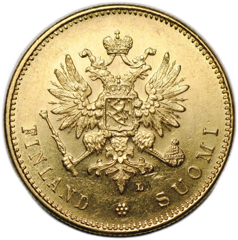 Монета 20 марок 1904 L Русская Финляндия