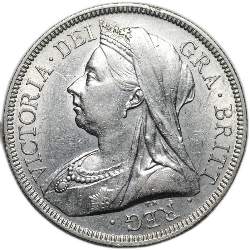 Монета 1/2 кроны 1893 Великобритания