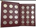Полный набор юбилейных 1, 3, 5 рублей 1965-1991 64 монеты СССР в альбоме Альбонумизматико