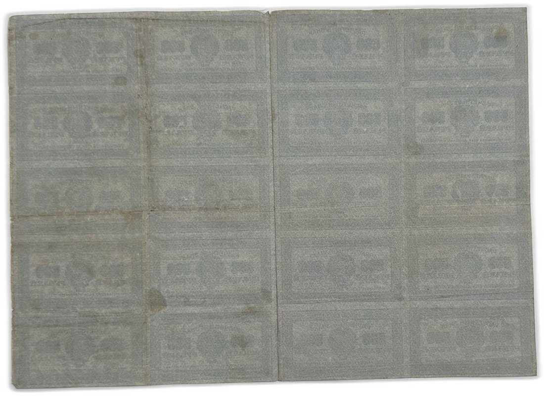 Полный лист 500 рублей 1921 в/з звезды 20 банкнот