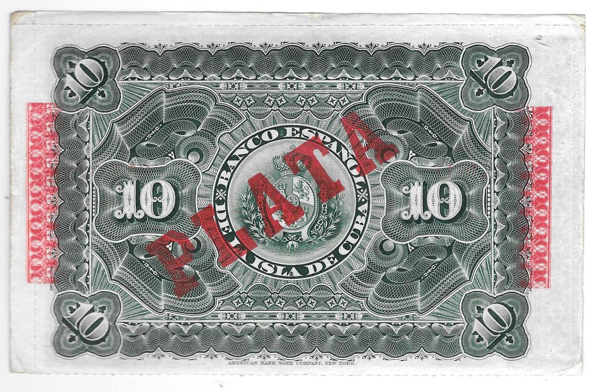 Банкнота 10 песо 1896 Куба