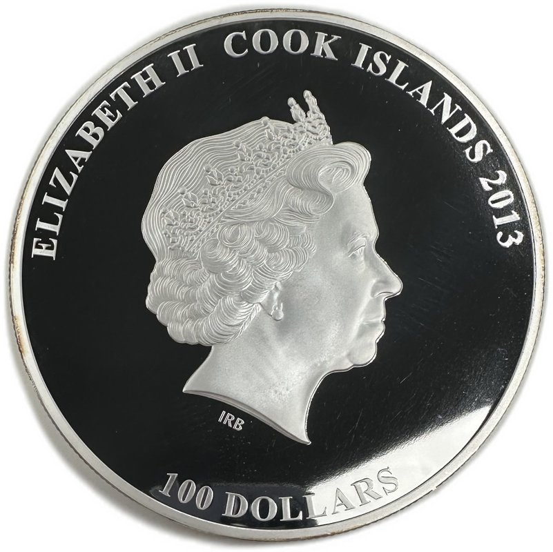 Монета 100 долларов 2013 400 лет дому Романовых Острова Кука