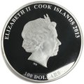 Монета 100 долларов 2013 400 лет дому Романовых Острова Кука