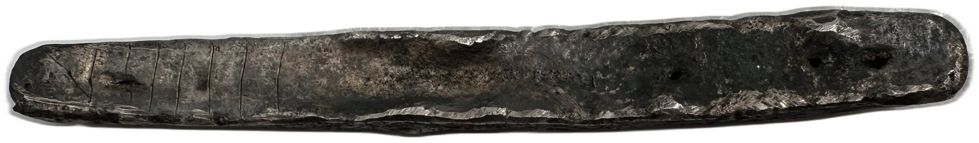 Новгородская Гривна (рубль) 1300-1375 года, платежный слиток 14,5 см, 198 гр