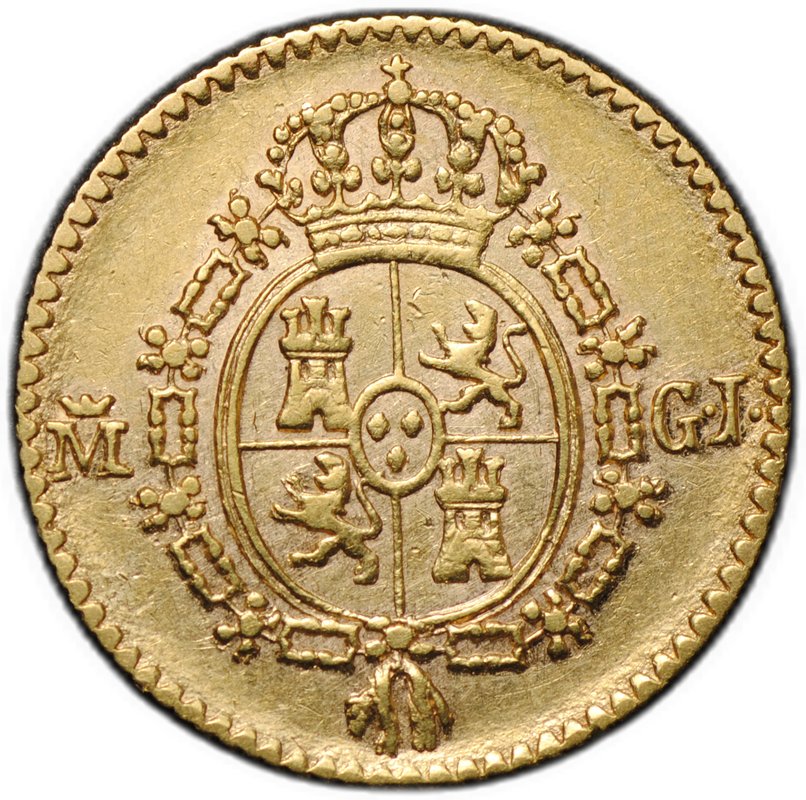 Монета 1/2 эскудо 1817 Испания