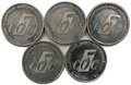 Набор 1997 850 лет Москвы Столичный банк Сбережений СБС серебро 1 oz 5 медалей (жетонов)