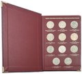 Полный набор (комплект) 1, 3, 5 рублей 1992-1995 Молодая Россия 36 монет PROOF / АЦ в альбоме Альбонумизматико