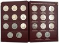 Полный набор (комплект) 1, 3, 5 рублей 1992-1995 Молодая Россия 36 монет PROOF / АЦ в альбоме Альбонумизматико