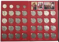 Полный набор юбилейных монет СССР 1965-1991 годов 64 (68) монеты в альбоме (+10, 15, 20, 50 копеек 1967)