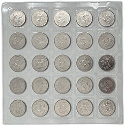 фото для 25 рублей 2013 СПМД Сочи-2014 талисманы Паралимпийских игр 25 монет в оригинальном блистере Аверс