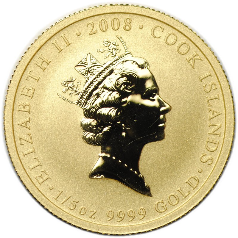 Монета 20 долларов 2008 Пионы Цветы небесной красоты Острова Кука