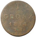 Монета 1 грош 1814 IB Польша