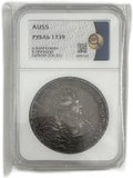 Монета 1 рубль 1739 Московский тип слаб ННР AU 55
