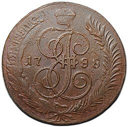 фото для Монета 5 копеек 1788 ММ Аверс