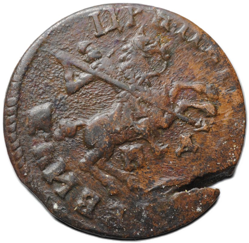 Монета 1 копейка 1713 МД