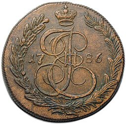 фото для Монета 5 копеек 1786 КМ Аверс