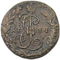 Монета Денга 1787 КМ
