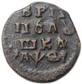 Монета Полушка 1719 НД славянская дата АѰѲI