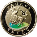 Монета 10000 драм 2009 Знаки зодиака Телец Армения
