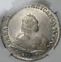 Монета 1 рубль 1749 СПБ слаб ННР MS 61