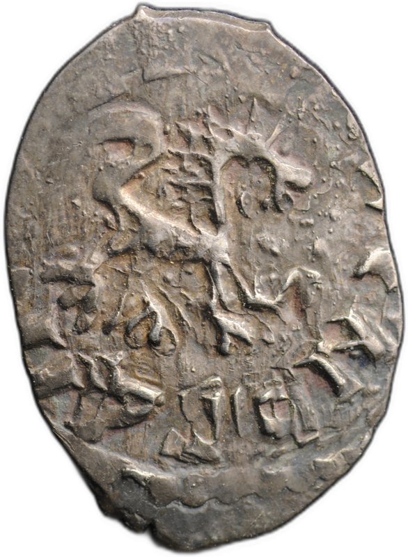 Монета Денга 1460 - 1510 Довмонт Д | Барс вправо Псковская республика Псков