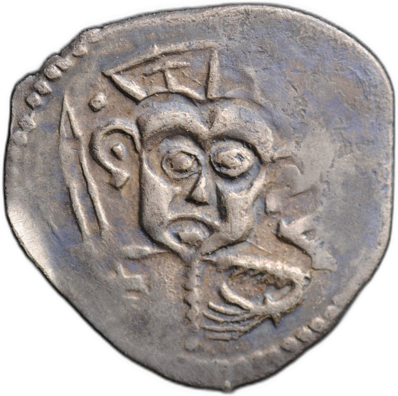 Монета Денга 1425-1460 Довмонт Д | Легенда Псковская республика Псков